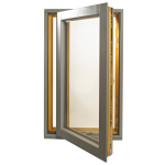 Green Building Store ULTRA triple glazed timber window outward opening casement with Passivhaus certified option