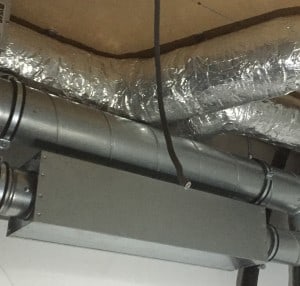 Foil backed duct insulation