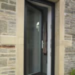 ULTRA triple glazed entrance door at Lower Royd radical retrofit
