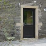 ULTRA triple glazed timber entrance door at Lower Royd radical retrofit