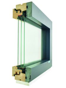 PROGRESSION triple glazed timber window with new GRP cladding profile