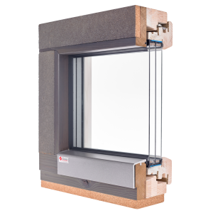 Green Building Store PROGRESSION Passivhaus certified timber window with narrow sightlines
