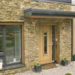 ULTRA triple glazed timber window and oak entrance door at low energy selfbuild project Yorkshire